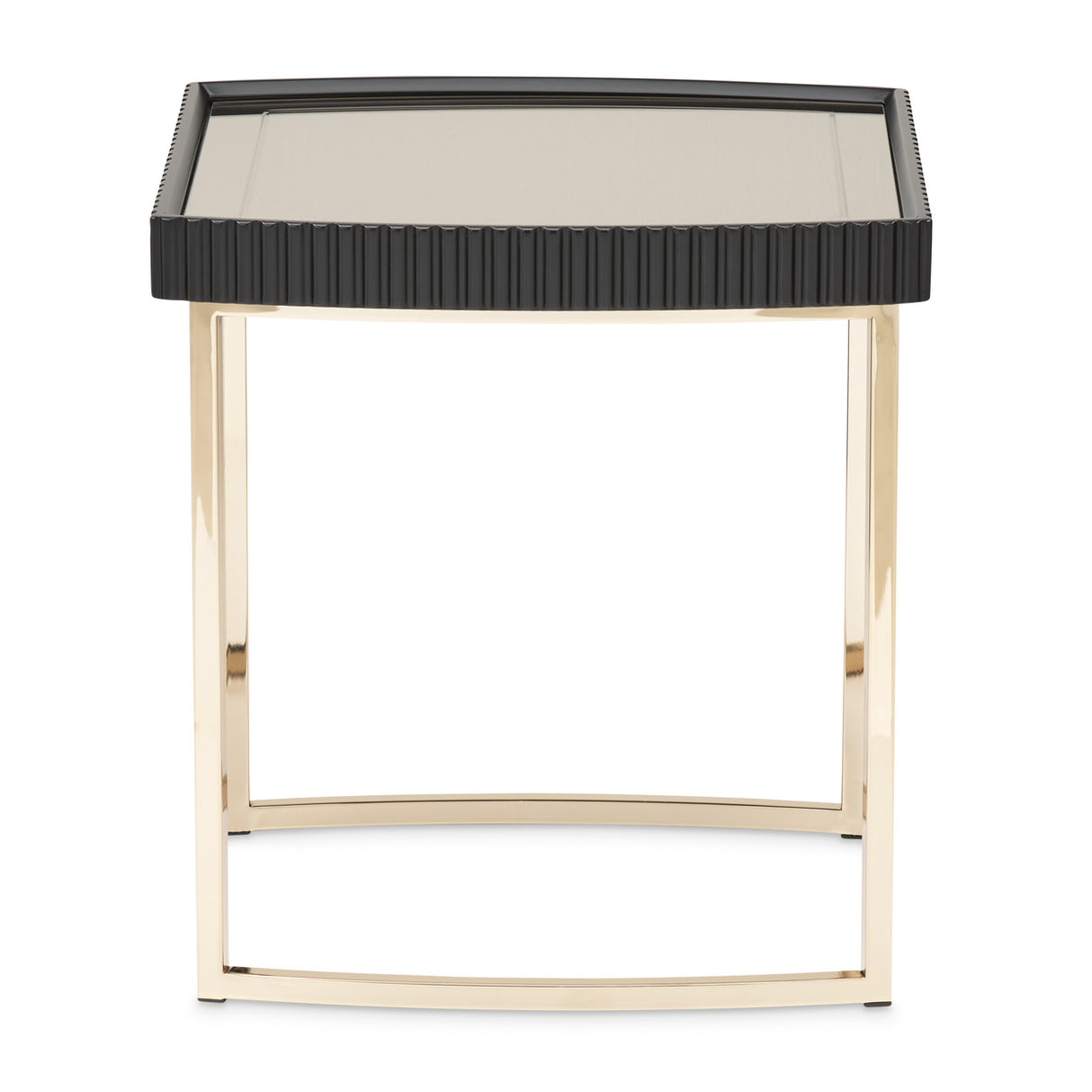 Lisbon Silken Matte Black Side Table Silken Matte Black from Michael Amini - Luna Furniture