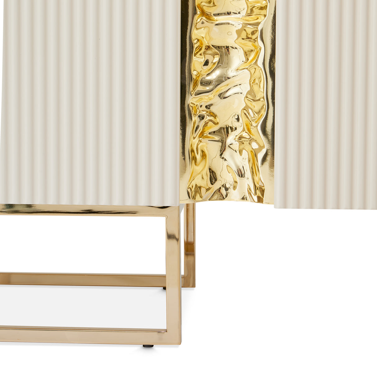 Lisbon Silken Matte Cream Console Table Silken Matte Cream from Michael Amini - Luna Furniture