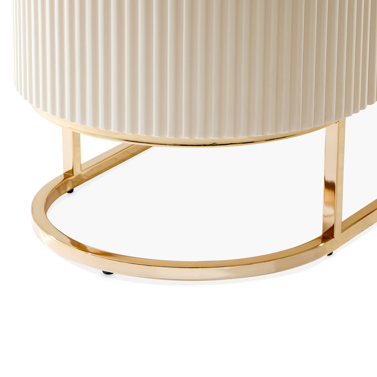 Lisbon Silken Matte Cream Console Table Silken Matte Cream from Michael Amini - Luna Furniture