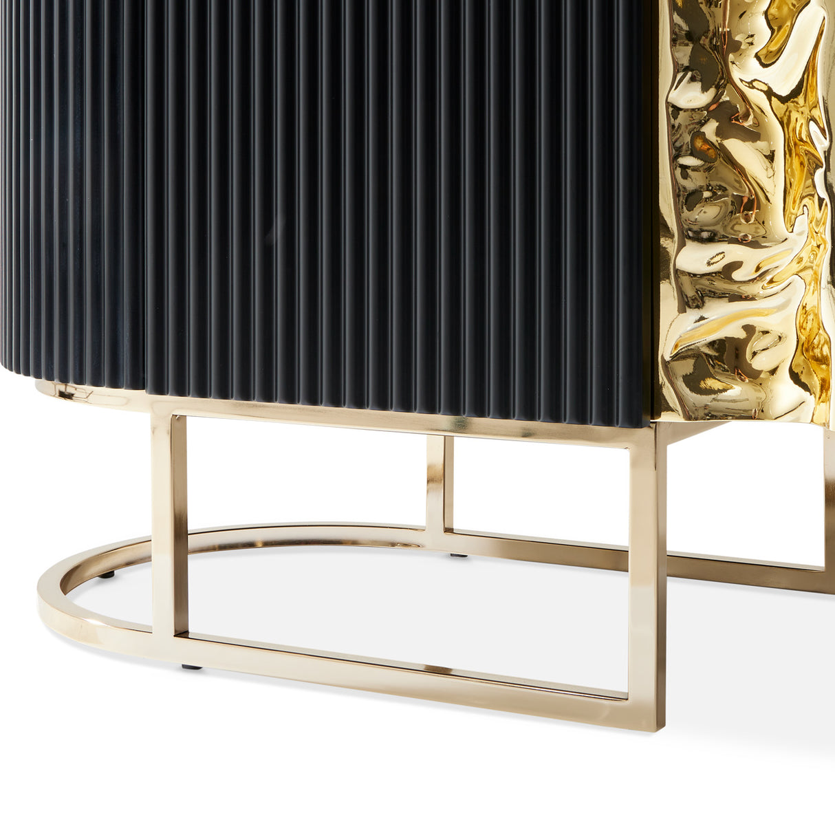 Lisbon Silken Matte Black Console Table Silken Matte Black from Michael Amini - Luna Furniture