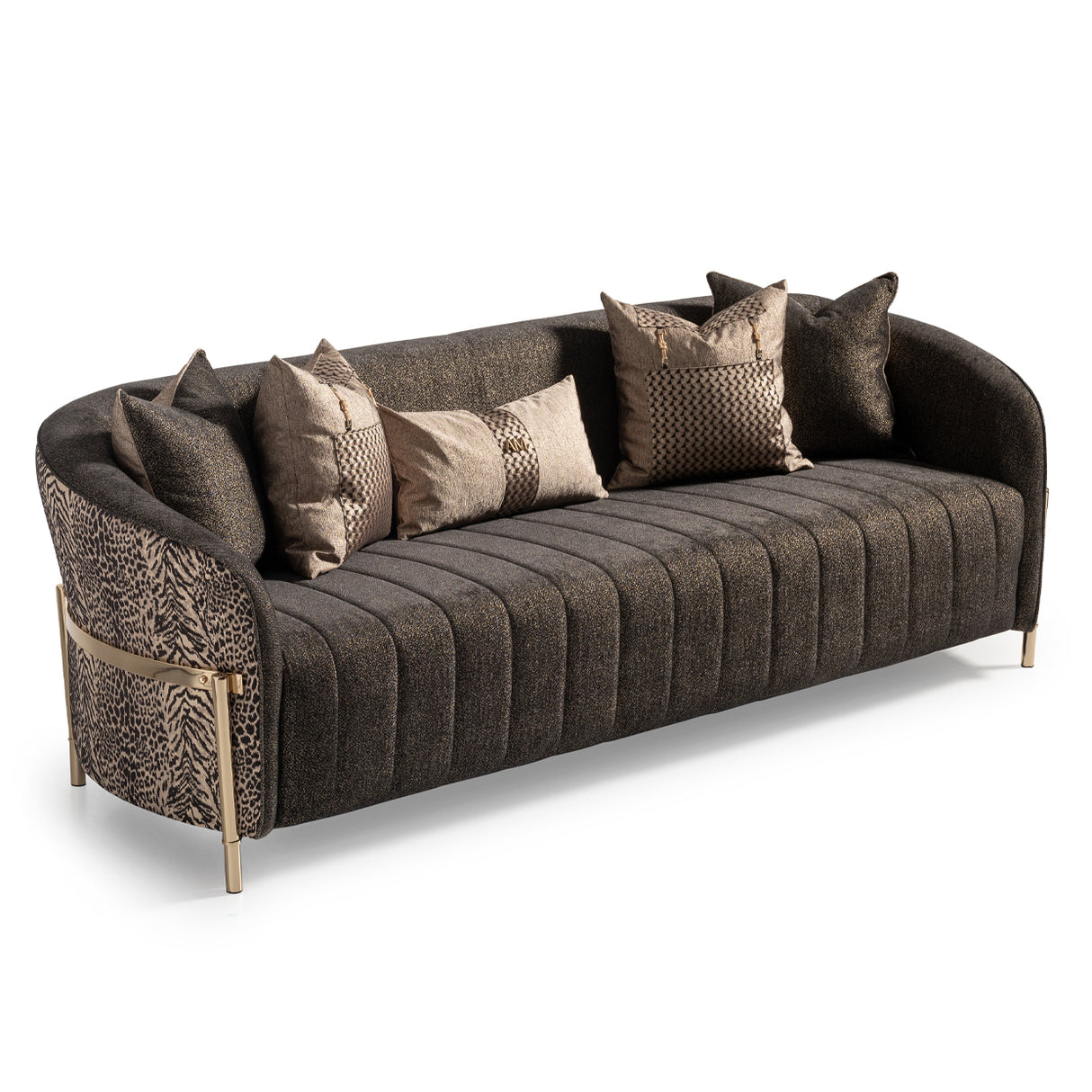 Lisbon Gold Sofa Onyx Gold from Michael Amini - Luna Furniture