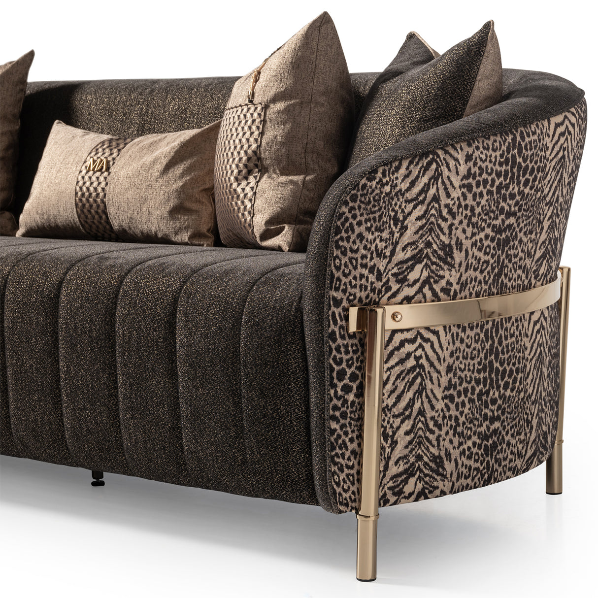 Lisbon Gold Sofa Onyx Gold from Michael Amini - Luna Furniture