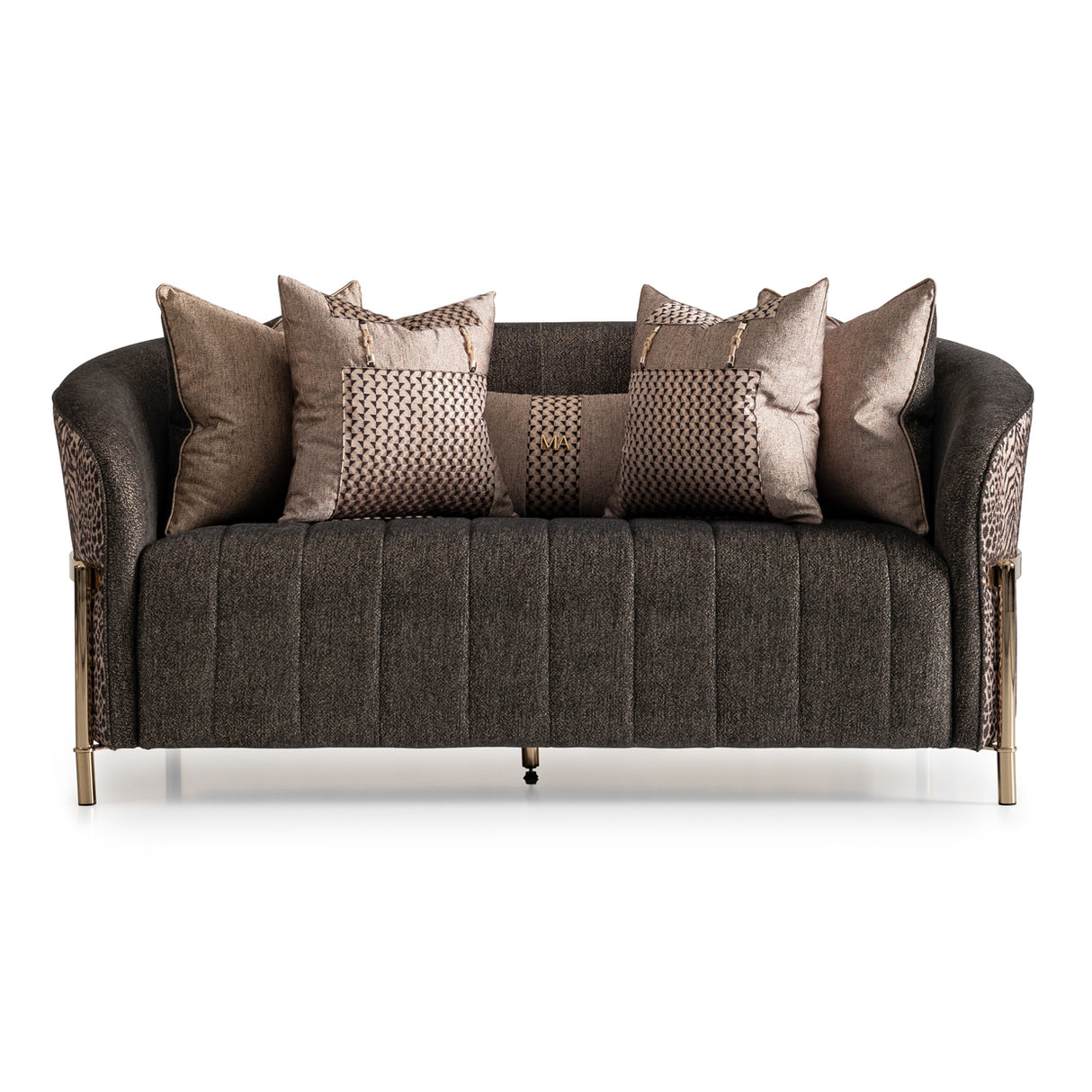 Lisbon Gold Loveseat Onyx Gold from Michael Amini - Luna Furniture