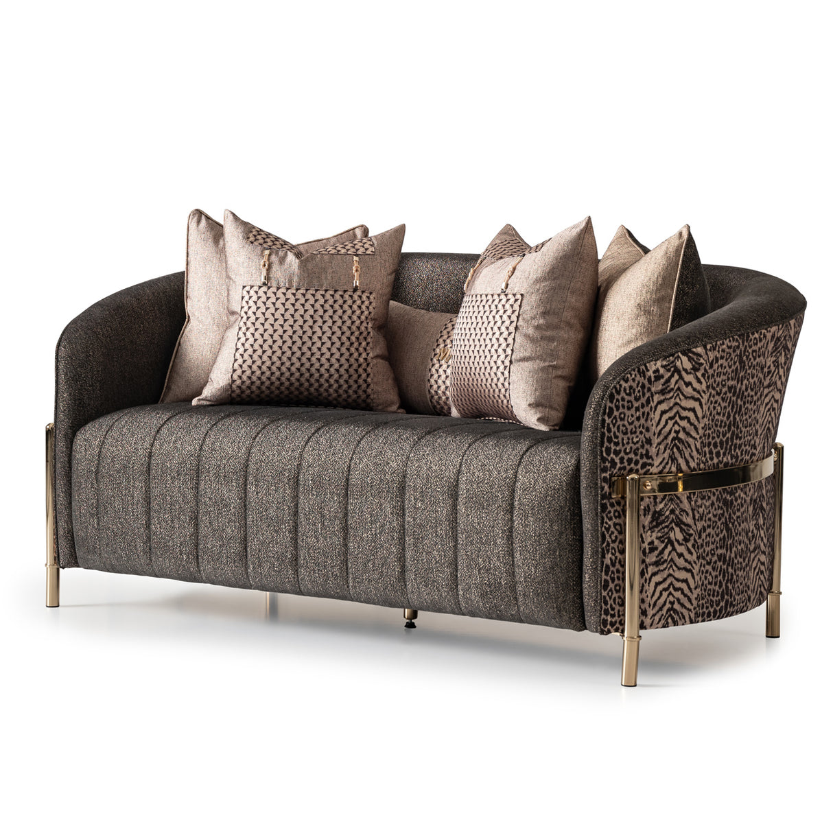 Lisbon Gold Loveseat Onyx Gold from Michael Amini - Luna Furniture