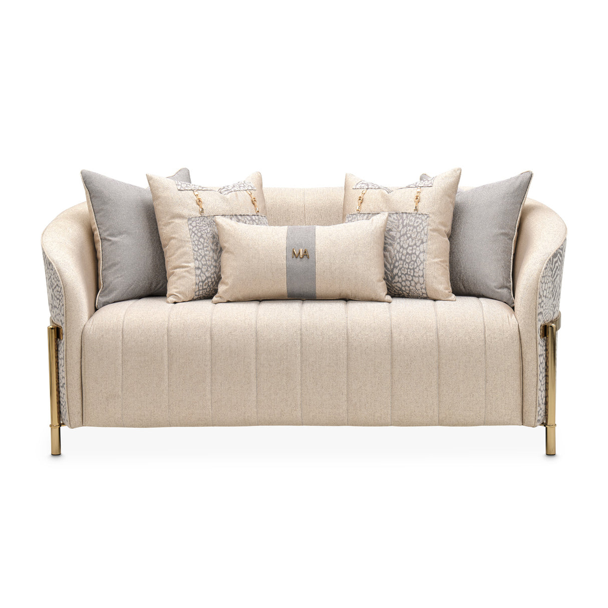 Lisbon Gold Loveseat Opal Gold from Michael Amini - Luna Furniture