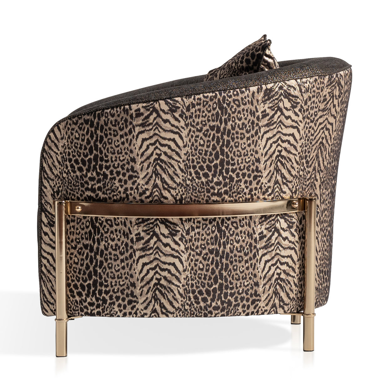 Lisbon Gold Chair Onyx Gold from Michael Amini - Luna Furniture