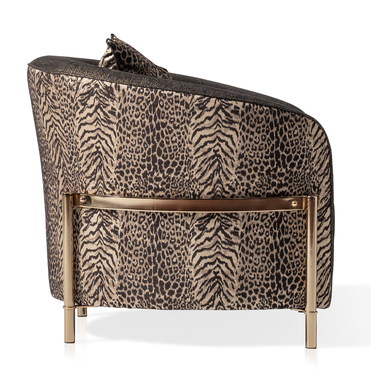Lisbon Gold Chair Onyx Gold from Michael Amini - Luna Furniture