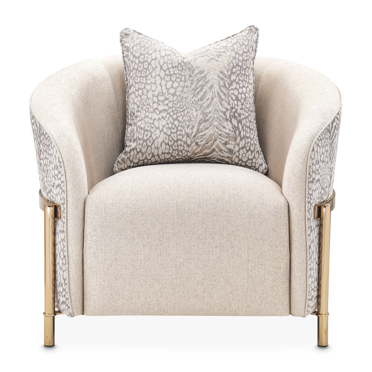 Lisbon Gold Chair Opal Gold from Michael Amini - Luna Furniture