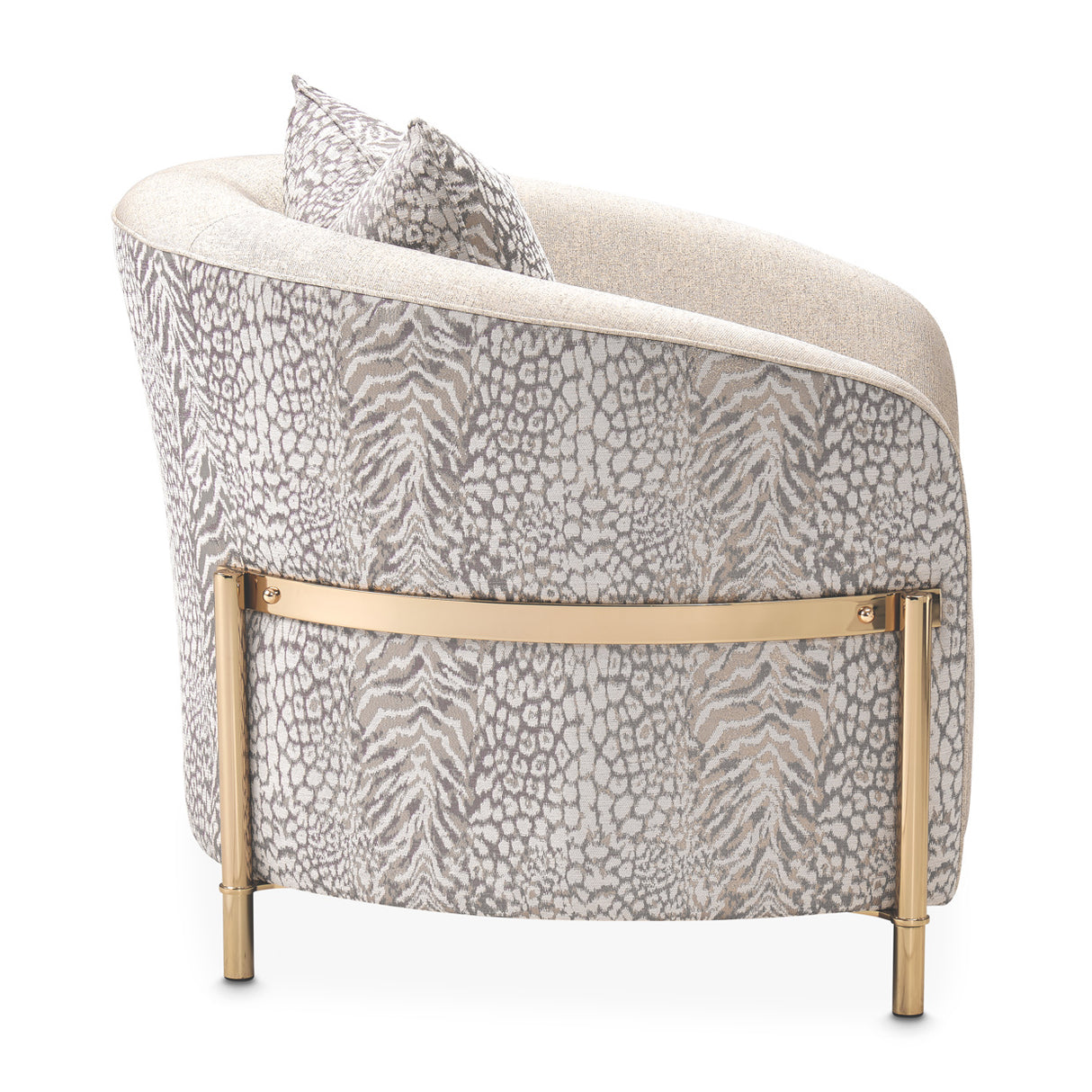 Lisbon Gold Chair Opal Gold from Michael Amini - Luna Furniture