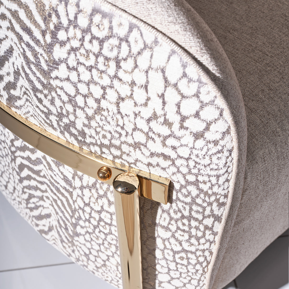 Lisbon Gold Chair Opal Gold from Michael Amini - Luna Furniture