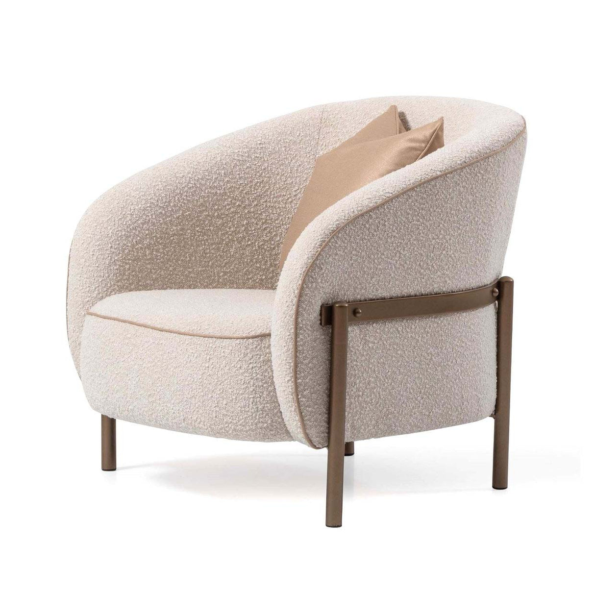 Lisbon Matte Bronze Accent Chair from Michael Amini - Luna Furniture