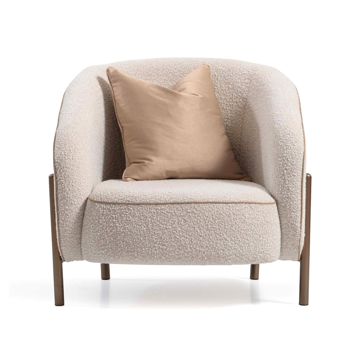 Lisbon Matte Bronze Accent Chair from Michael Amini - Luna Furniture