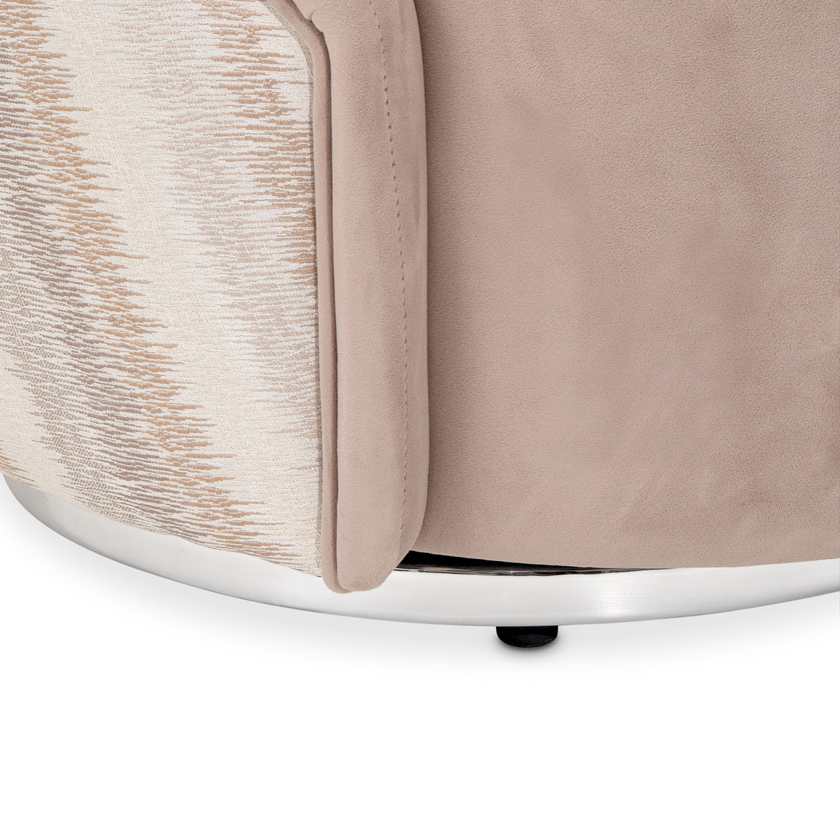 Lucca Silver Swivel Chair Silver from Michael Amini - Luna Furniture