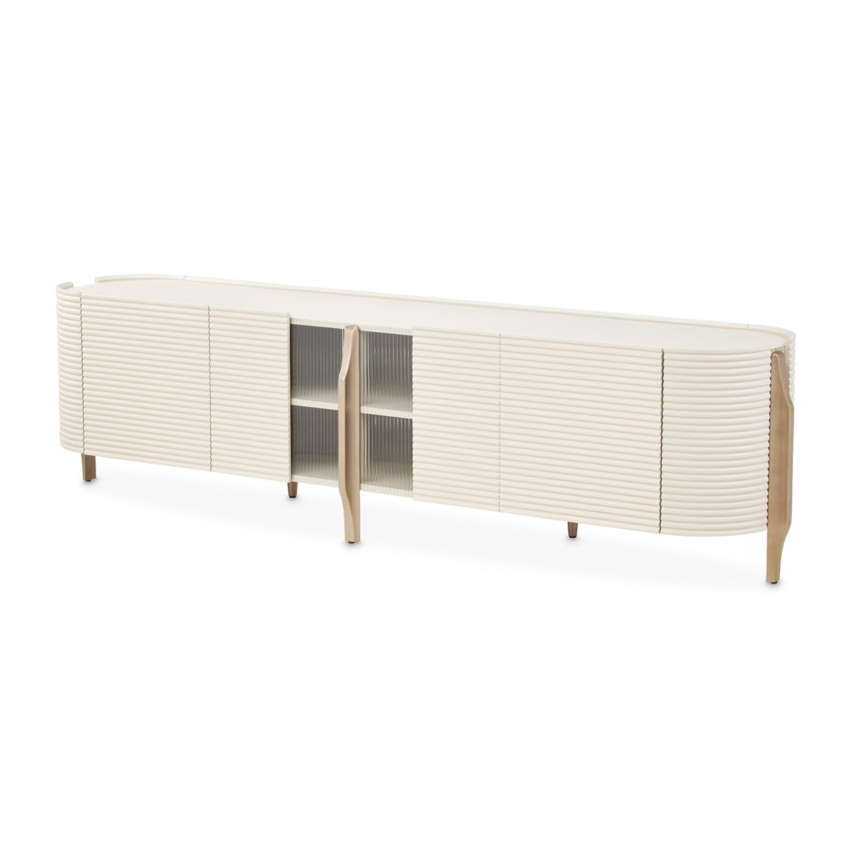 Mod Dream Rich Champagne Media Cabinet from Michael Amini - Luna Furniture