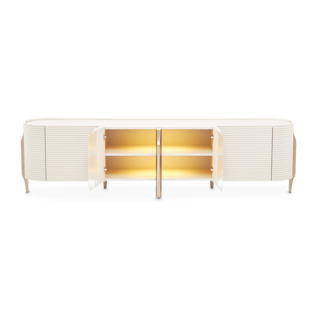 Mod Dream Rich Champagne Media Cabinet from Michael Amini - Luna Furniture