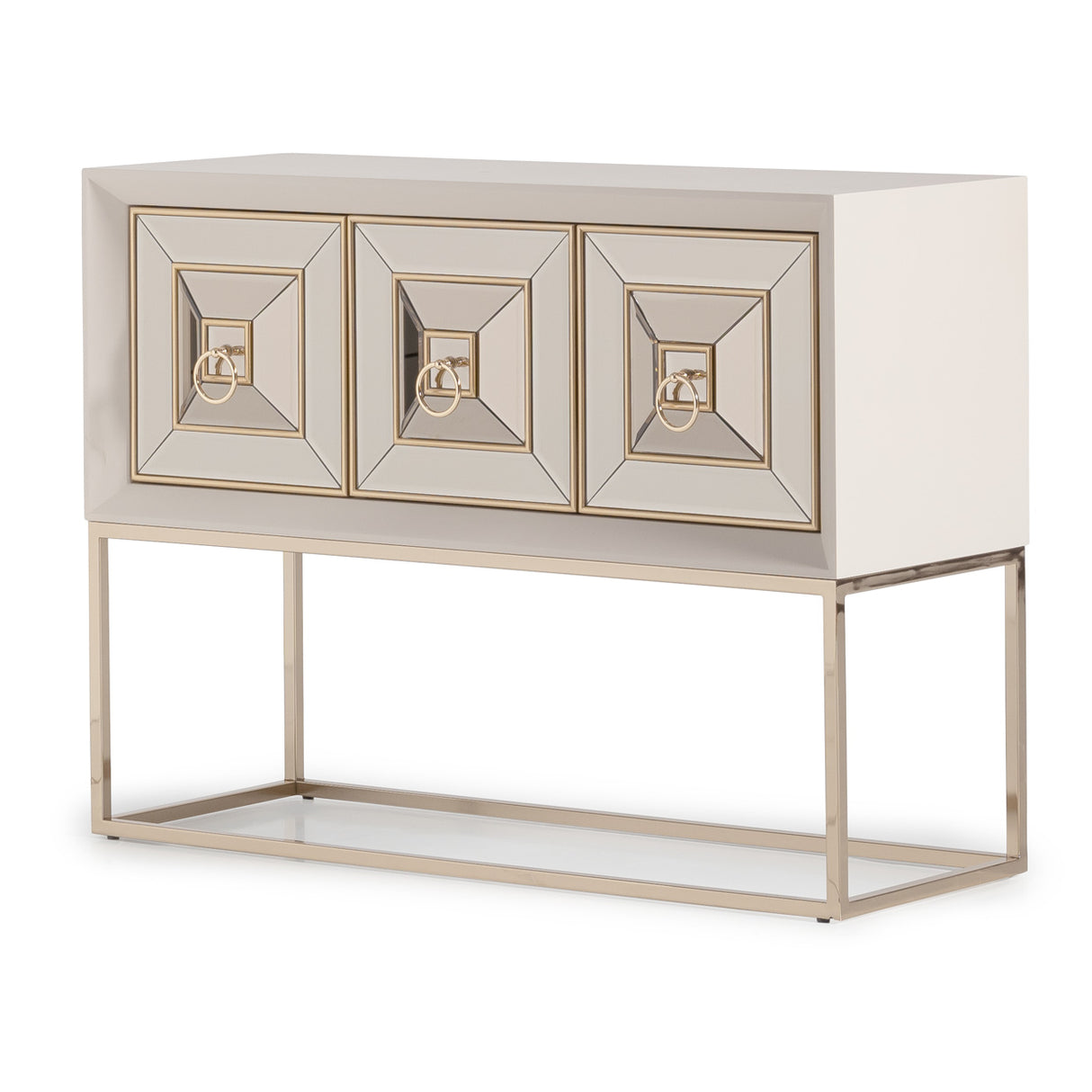 Madison Glistening Gold Small Console W/leg Glistenin from Michael Amini - Luna Furniture