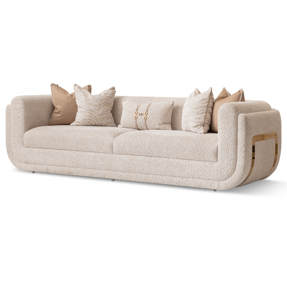 Savannah Breeze Bright Gold Mansion Sofa - Cashmere from Michael Amini - Luna Furniture