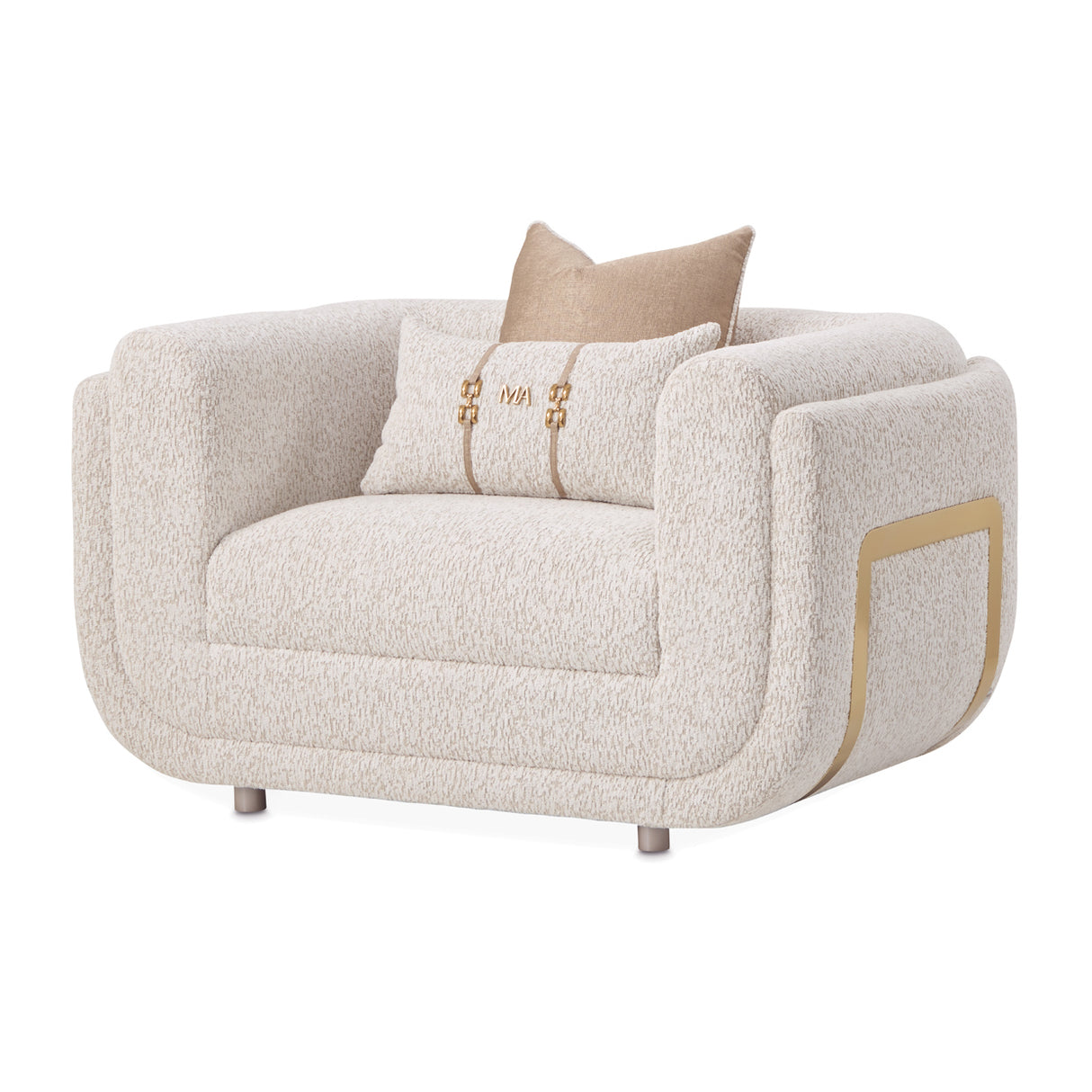 Savannah Breeze Bright Gold Matching Chair from Michael Amini - Luna Furniture