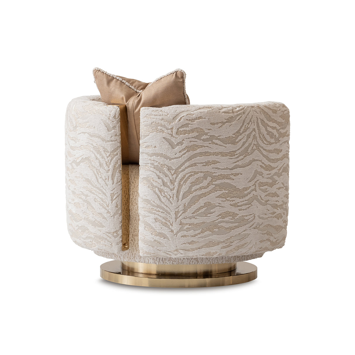 Savannah Breeze Bright Gold Swivel Chair - Cashmere from Michael Amini - Luna Furniture