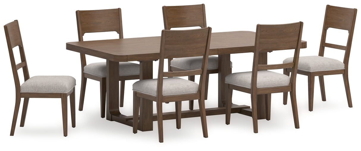 Cabalynn Light Brown Dining Table and 6 Chairs from Ashley - Luna Furniture
