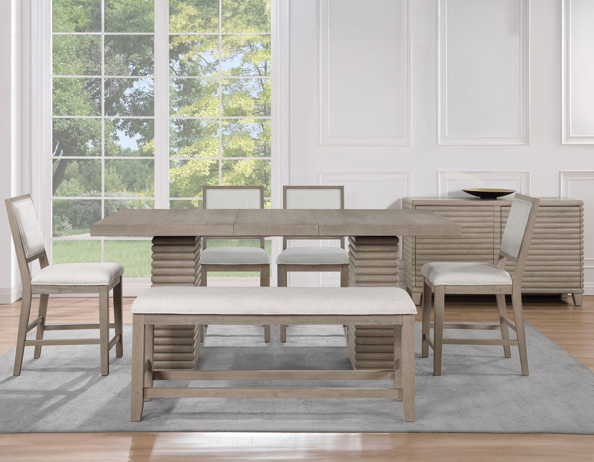 Lily Greige Counter Height Dining Set from Steve Silver - Luna Furniture