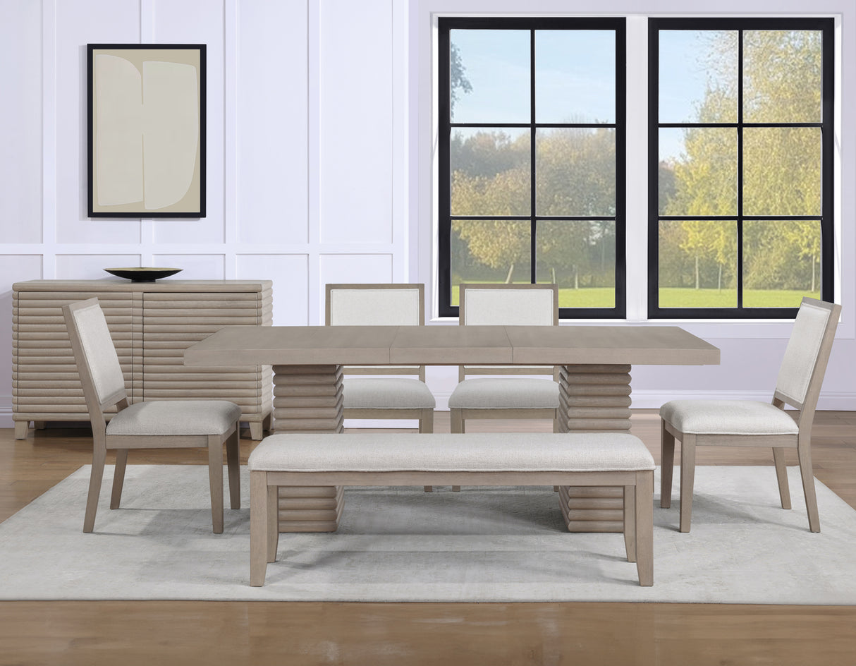 Lily Greige Dining Room Set from Steve Silver - Luna Furniture