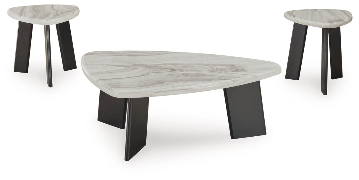 Lilyberg Gray/Black Table (Set of 3) from Ashley - Luna Furniture