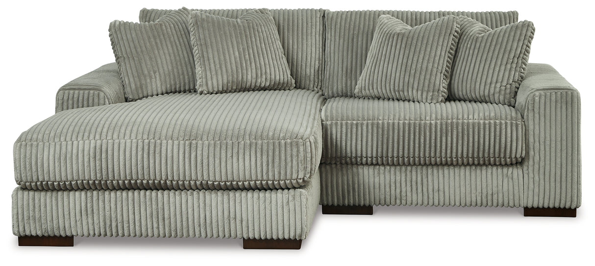 Lindyn Fog 2-Piece Sectional with Ottoman from Ashley - Luna Furniture