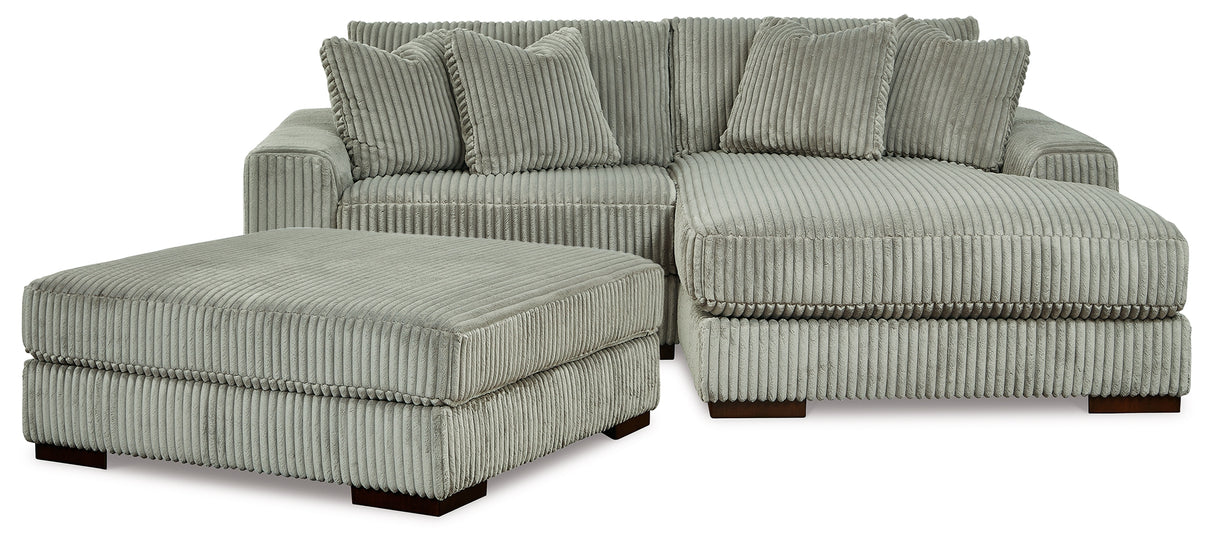 Lindyn Fog 2-Piece Sectional with Ottoman from Ashley - Luna Furniture