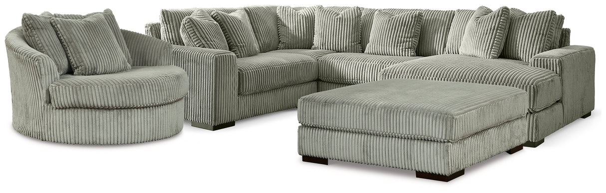 Lindyn 4-Piece Sectional, Chair and Ottoman from Ashley - Luna Furniture