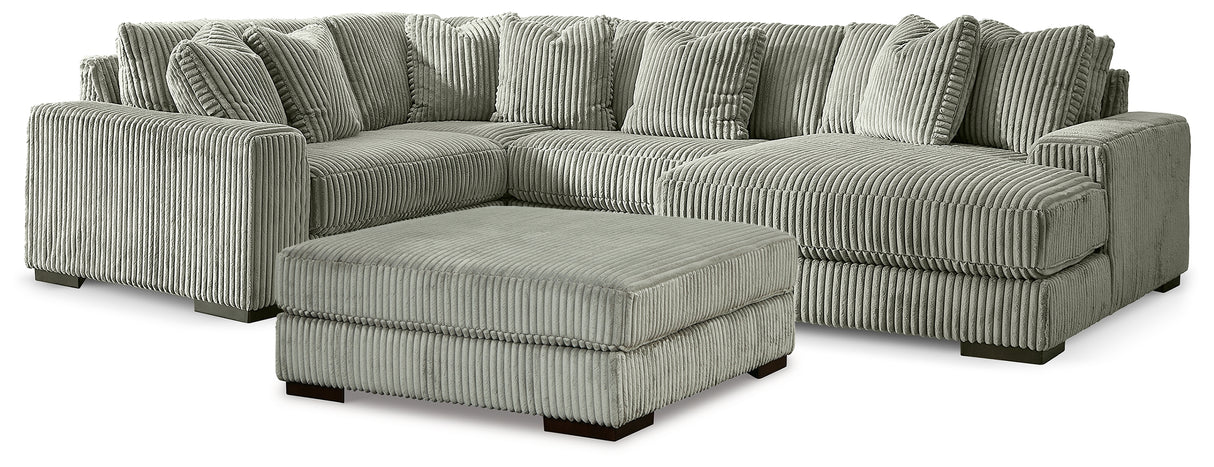 Lindyn 4-Piece Sectional with Chaise and Oversized Accent Ottoman from Ashley - Luna Furniture