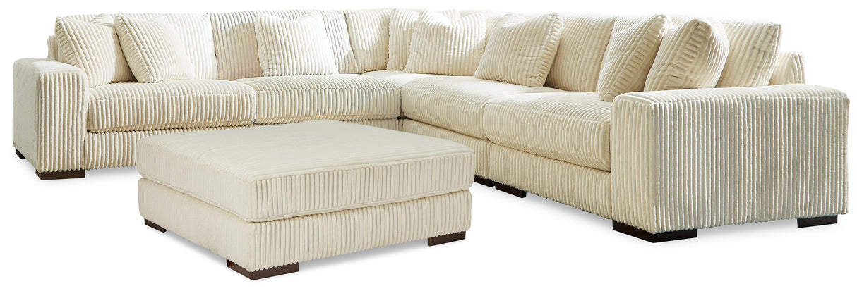 Lindyn Ivory 5-Piece Sectional with Ottoman from Ashley - Luna Furniture