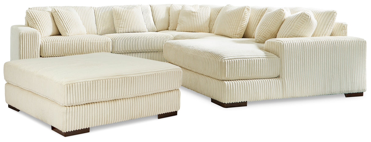 Lindyn Ivory 5-Piece Sectional with Ottoman from Ashley - Luna Furniture