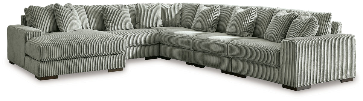 Lindyn Fog 6-Piece Sectional with Ottoman from Ashley - Luna Furniture