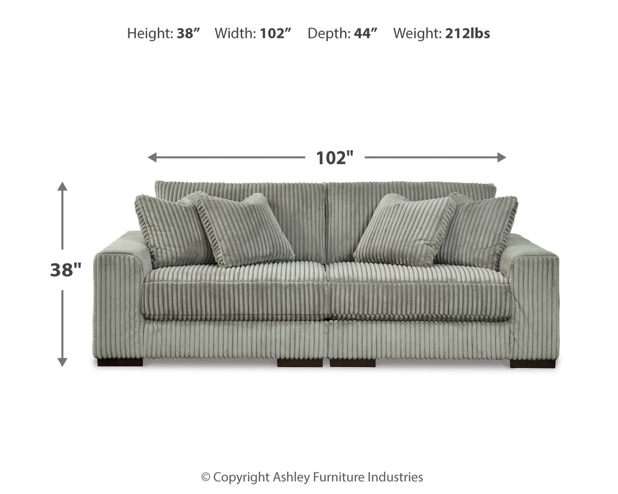 Lindyn Fog 2-Piece Sectional Sofa and Oversized Swivel Accent Chair from Ashley - Luna Furniture