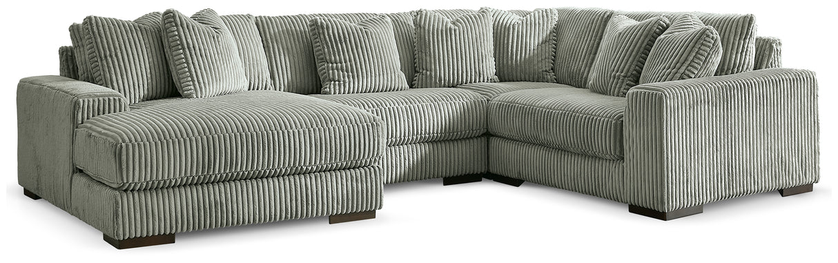 Lindyn Fog 4-Piece Sectional with Chaise from Ashley - Luna Furniture
