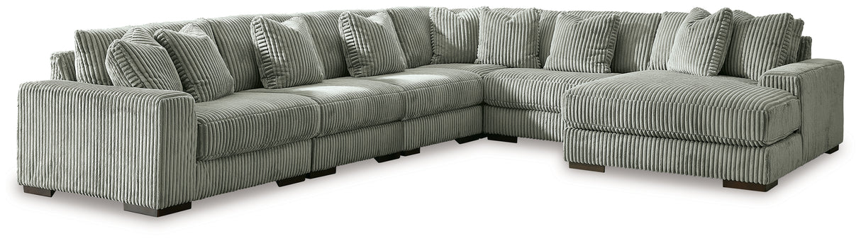 Lindyn Fog 6-Piece Sectional with Chaise from Ashley - Luna Furniture