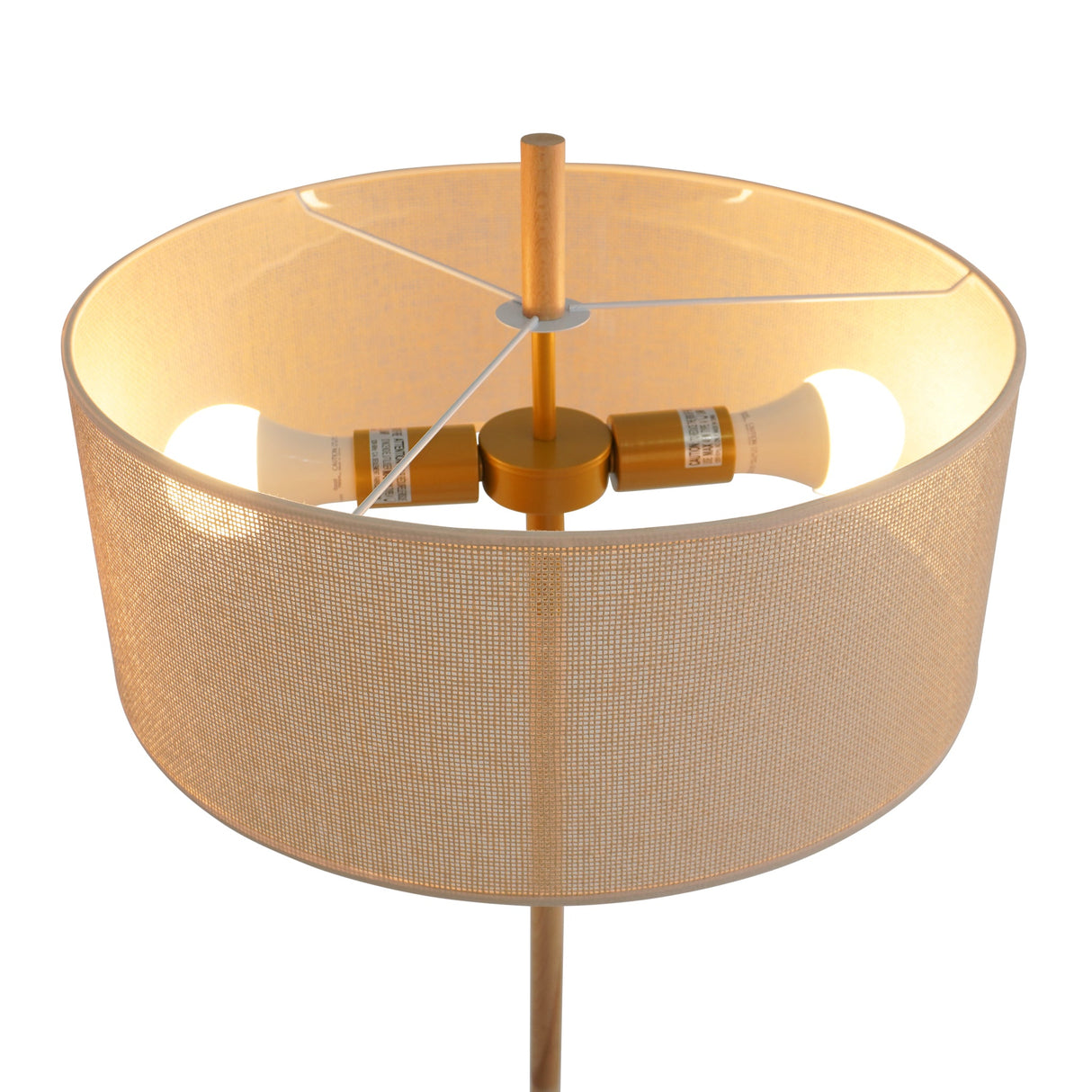 Lirian Floor Lamp - Oak and Natural from Ashcroft Furniture - Luna Furniture