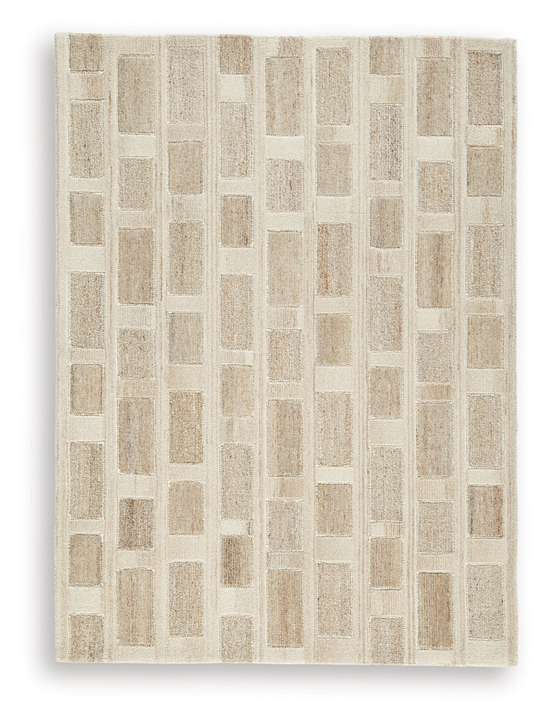 Lisgrove Tan/Brown/White Medium Rug from Ashley Furniture - Luna Furniture