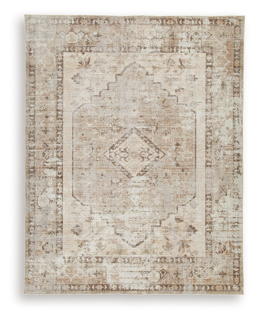 Livdon Brown/Beige/Gray Washable Large Rug from Ashley Furniture - Luna Furniture