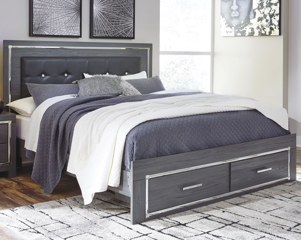 Lodanna King Panel Storage Bed, Chest and 2 Nightstands from Ashley - Luna Furniture