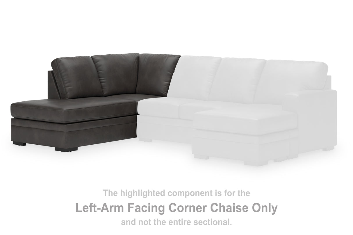 Lofton-Pike Shadow Left-Arm Facing Corner Chaise from Ashley - Luna Furniture