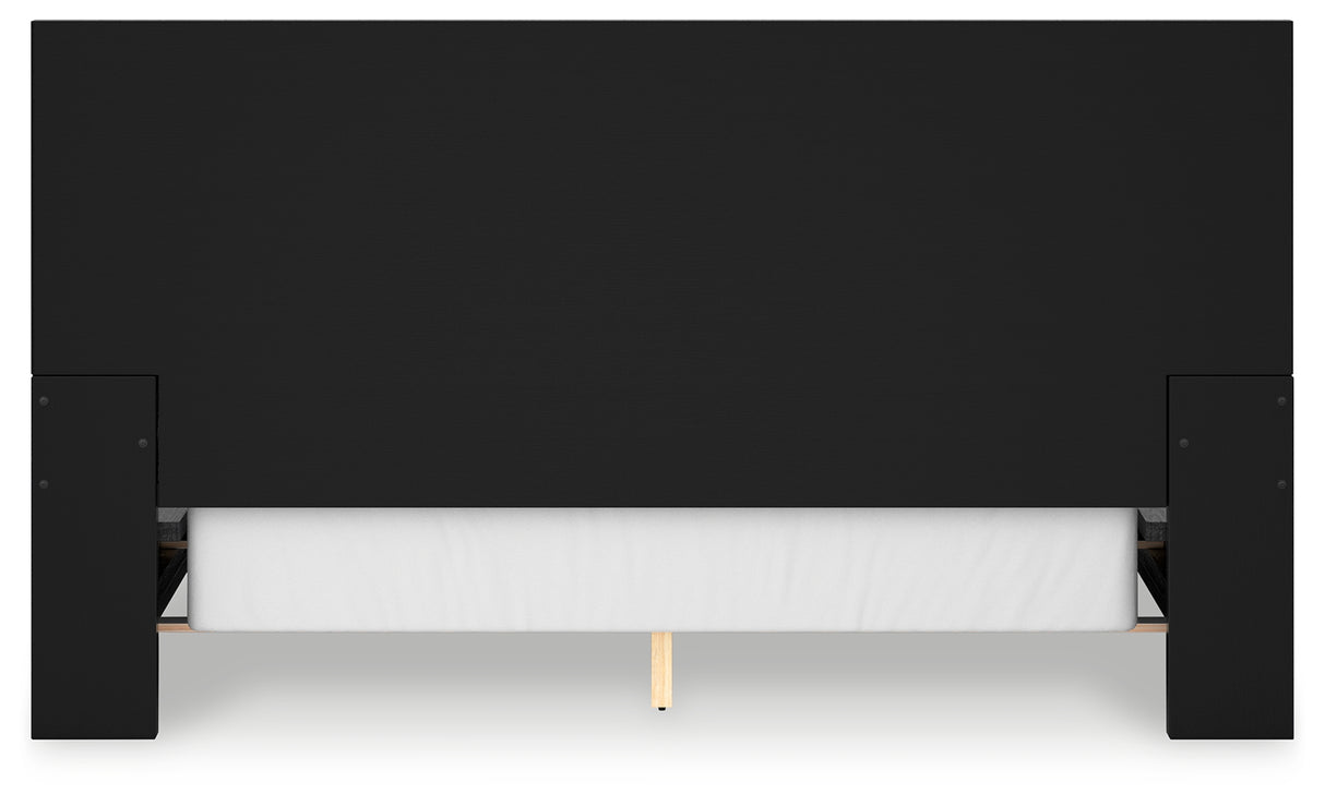 Londer Black California King Panel Bed from Ashley - Luna Furniture