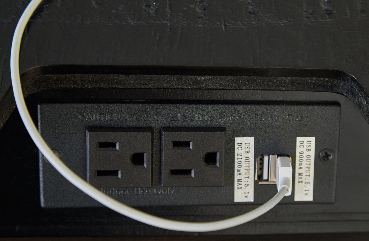 Londer King Panel Bed with Mirrored Dresser and Nightstand in Black from Ashley - Luna Furniture