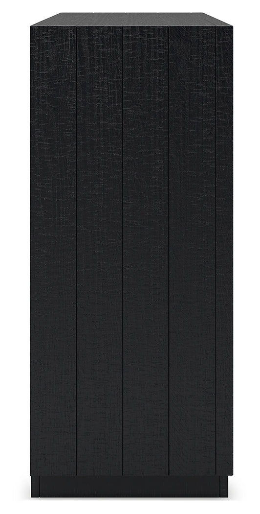 Londer Queen Panel Bed with Dresser and Nightstand in Black from Ashley - Luna Furniture