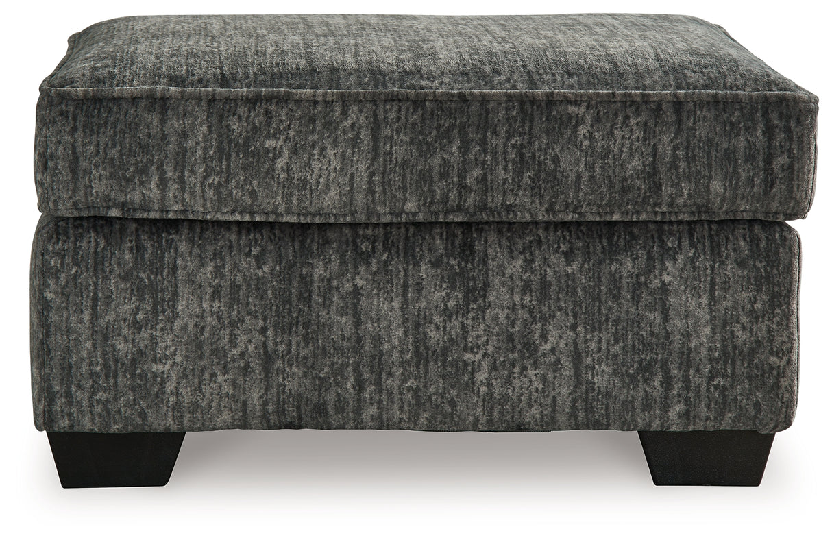 Lonoke Gunmetal 2 Loveseats, Oversized Chair and Ottoman from Ashley - Luna Furniture
