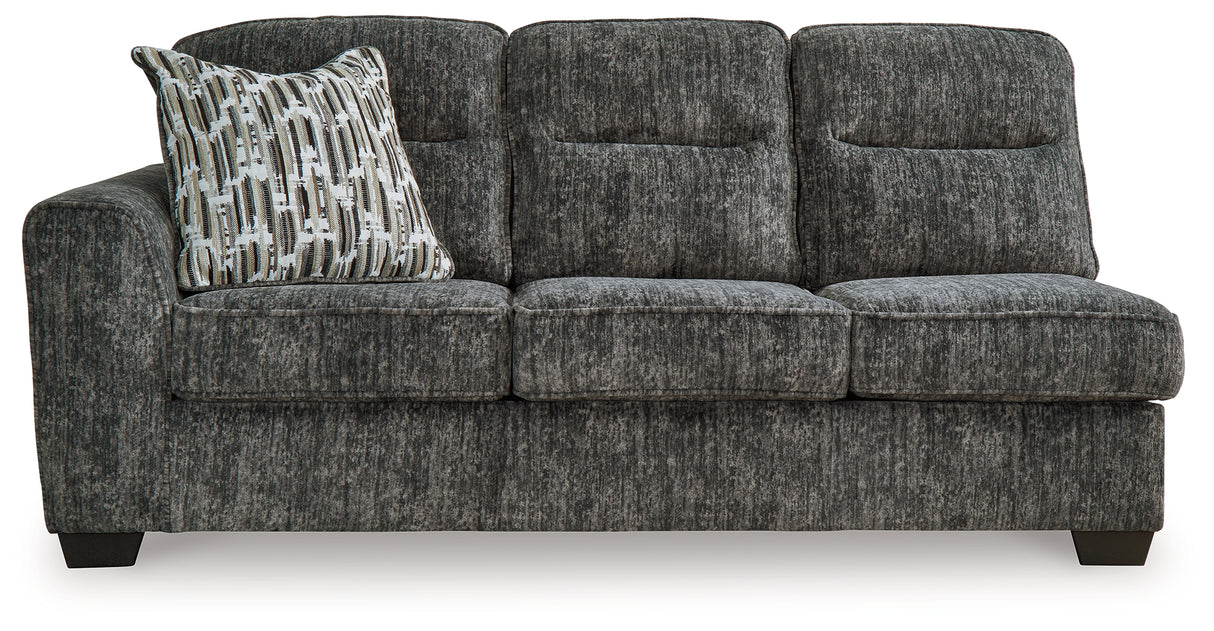 Lonoke Gunmetal 2-Piece Sectional, Oversized Chair and Ottoman from Ashley - Luna Furniture
