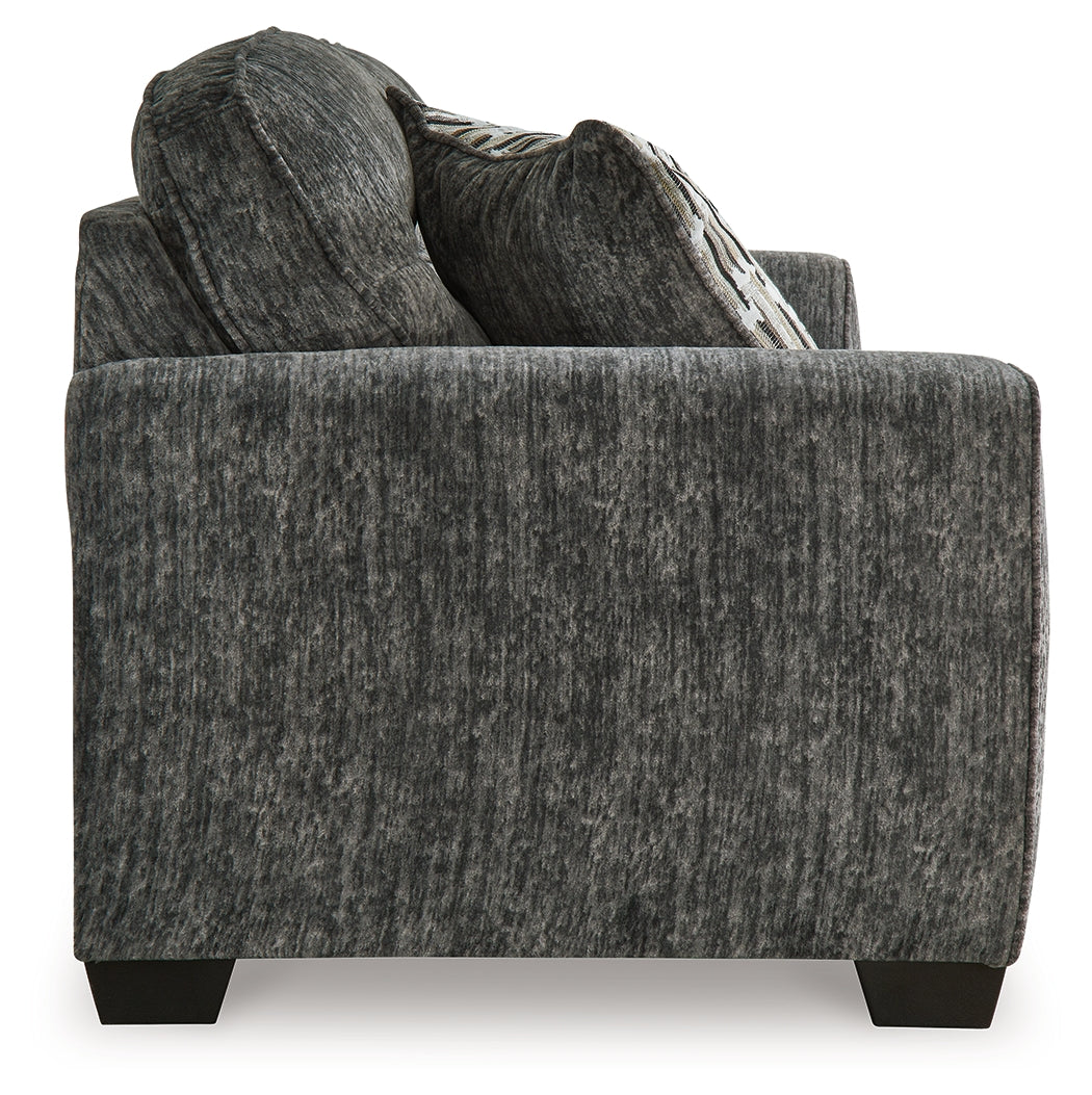 Lonoke Gunmetal Sofa and Oversized Chair from Ashley - Luna Furniture