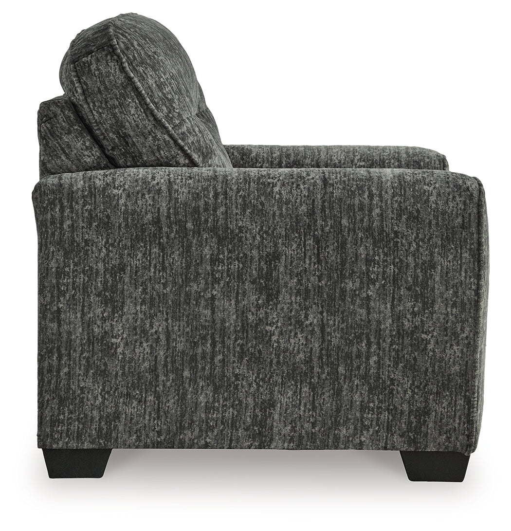 Lonoke Gunmetal Sofa and Oversized Chair from Ashley - Luna Furniture