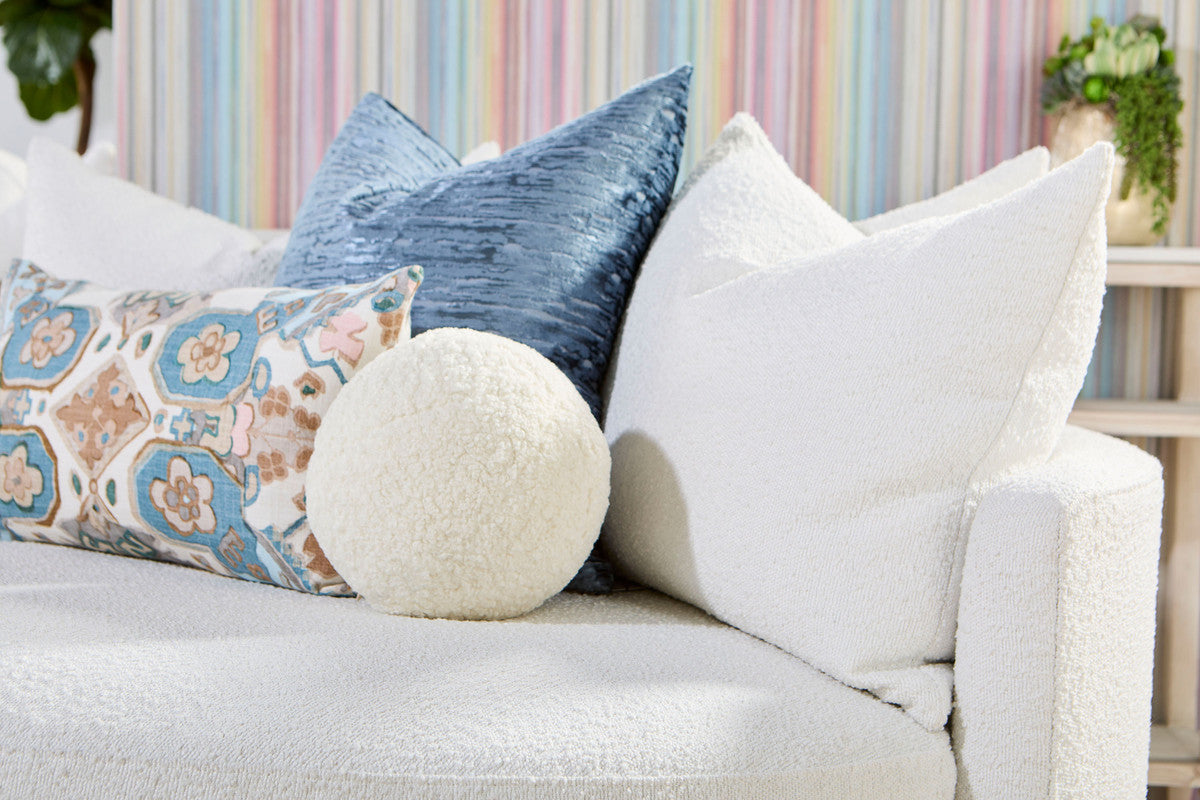 Lourne Grand Swivel Sofa Chair in Livesmart Boucle-Snow from Essentials For Living - Luna Furniture